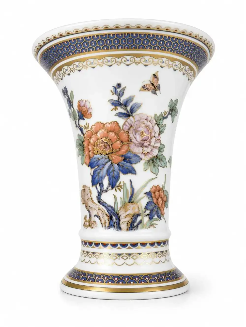 Vintage Kaiser Germany Duchesse Porcelain Vase K Nossek Floral Butterfly